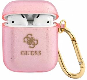 Guess Glitter Fodral till AirPods 1/2 - Rosa