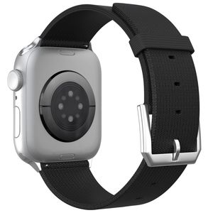 Apple Watch 42 / 41/ 40 / 38mm Justerbart klockarmband i nylon - Svart