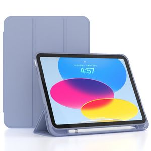 iPad A16 11" 2025/10.9" 2024 Tri-fold flip cover med holder til styluspen - Lilla