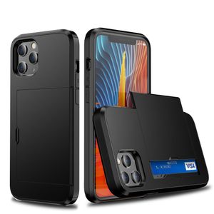 iPhone 12 Pro Max kuori liukukorttitelineellä - musta