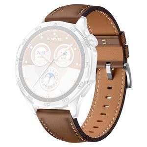 Huawei Watch GT5/GT5 Pro/GT4 46 mm kellonranneke aitoa nahkaa – ruskea