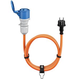 Goobay CEE adapterkabel, CEE koppling till säkerhetsplugg (typ E/F), 5m