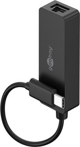 Goobay USB-C til Ethernet-adapter – Sort