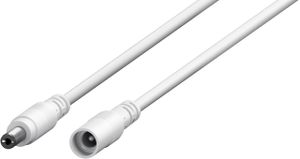 Goobay DC-jatkokaapeli 5.5 x 2.1mm, 3m - Valkoinen
