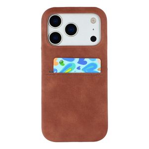 iPhone 18 Pro Max/17 Pro Max-deksel med kortspor – brunt