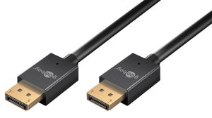 Goobay Slim DisplayPort-kabel 40 Gbps, 1m - sort