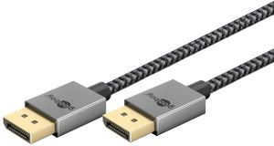 Goobay Slim DisplayPort-kabel 40 Gbps, 1m, sølv