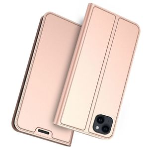 iPhone 13 Wallet Cover Stand PU Leather - Rose Gold