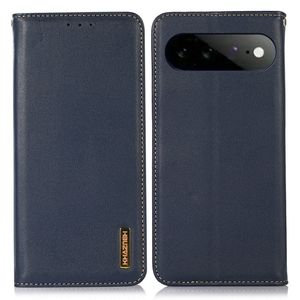 KHAZNEH Google Pixel 11 Pro XL Lommeboketui Ekte Skinn RFID – Blå