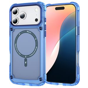 iPhone 17 Pro Max MagSafe -yhteensopiva Kuori - läpinäkyvä sininen