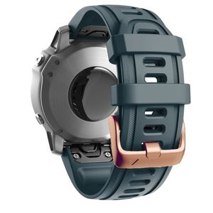 Garmin Fenix 7S/6S/5S/Instict 2 etc. Silicone Watch Strap - Blue