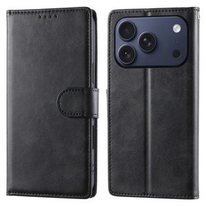 iPhone 18 Pro/17 Pro Plånboksfodral PU-läder med Stativ - Svart