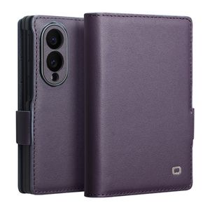 QIALINO Samsung Galaxy Z Fold8 Flip cover i ægte læder - Lilla