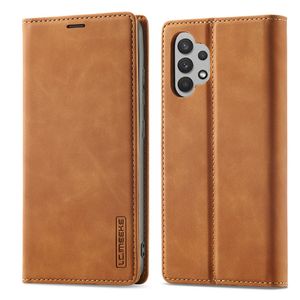LC.IMEEKE Samsung Galaxy A32 4G Lompakkokotelo - Ruskea