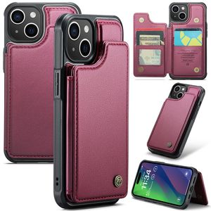CASEME iPhone 15 Wallet Case RFID Blocking – Red
