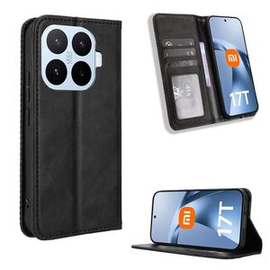 Xiaomi 17T Lompakkokotelo PU nahka - Musta