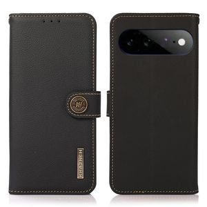 KHAZNEH Google Pixel 11 Pro XL Lommeboketui RFID-blokkerende ekte skinn – Svart