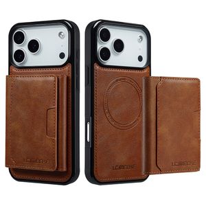 LC.IMEEKE iPhone 17 Pro MagSafe cover med pung - Brun