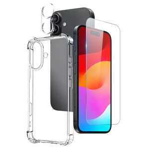 NORTHJO iPhone 17 Kuori 3-in-1 Setti Näytönsuoja & Linssinsuoja – Läpinäkyvä