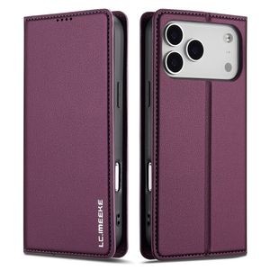 LC.IMEEKE iPhone 17 Pro Max Wallet Cover - Purple