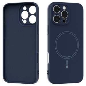 iPhone 16 Pro Max MagSafe Skal Liquid Silicone – Mörkblå