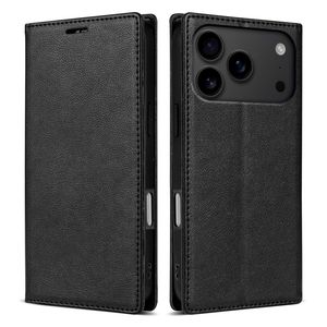 iPhone 18 Pro/17 Pro Lommeboketui med stativ - Svart