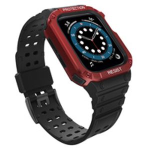 Protect Armored Kuori & Kellonranneke Apple Watch 38/40/41mm  - Musta/Punainen