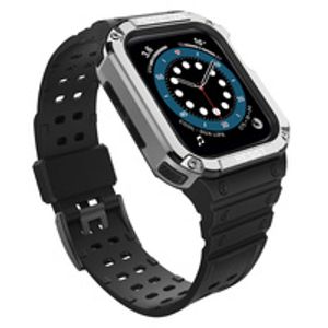 Protect Armored Kuori & Kellonranneke Apple Watch 38/40/41mm  - Musta/Hopea