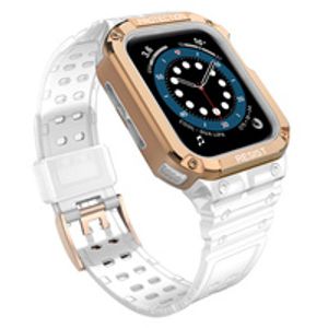 Protect Armored Kuori & Kellonranneke Apple Watch 42/44/45mm  - Ruusu kultaa