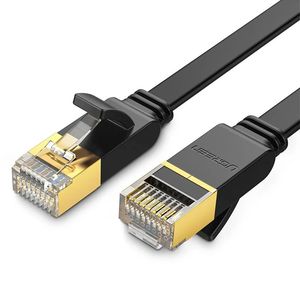 Ugreen platt nätverkskabel Cat 7 STP RJ45 10 Gbps 5 m svart