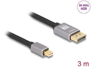 Delock Mini DisplayPort till DisplayPort-kabel 8K 60 Hz 3m