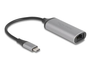 Delock USB-C Nätverksadapter 5 Gigabit LAN – Antracit