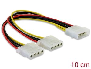 Delock Y-kaapeli virtalähteeseen - 2 x 4-pin Molex
