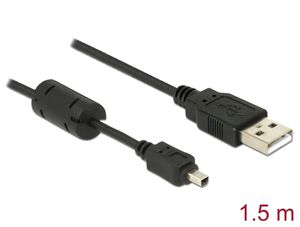 Delock Kamerakabel USB-B mini 4-bens han til USB-A 1,5m han