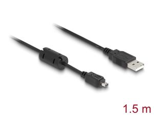 Delock-kabel USB-B mini 4-benet Hirose-han til USB-A-han 1,5 m