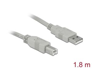 Delock-kabel USB-A 2.0-hane till USB-B 2.0-hane 1,8 m