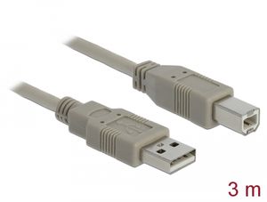 Delock USB-A 2.0-kabel hane till USB-B 2.0 hane 3m