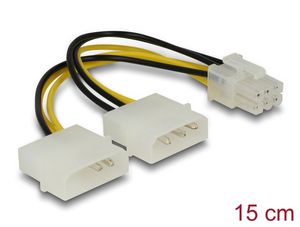 Delock Strömkabel för PCI Express-kort 15 cm