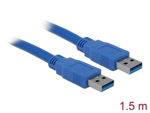 Delock USB 5 Gbps -kaapeli USB-A uros - USB-A uros 1,5 m - sininen