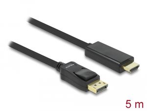 Delock DisplayPort-kabel 1.1 hane till High Speed hane passiv 5m - Svart