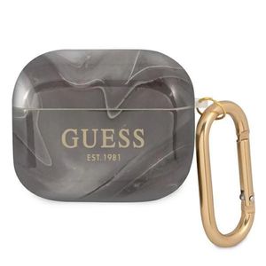 Guess Etui med marmordesign til AirPods 3 – sort