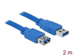 Delock USB 5 Gbps forlængerkabel USB-A han til hun 2m - Blå