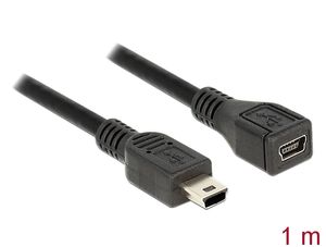 Delock USB 2.0 forlængerkabel USB Mini USB-B han til hun 1m