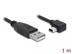 Delock USB 2.0-kabel USB-A han til Mini USB-B han venstrevinklet 1 m