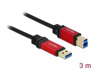 Delock USB 5 Gbps-kabel USB-A-hane till USB 5 Gbps USB-B-hane 3m Premium