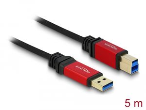 Delock USB 5 Gbps-kabel USB-A-hane till USB 5 Gbps USB-B-hane 5m Premium