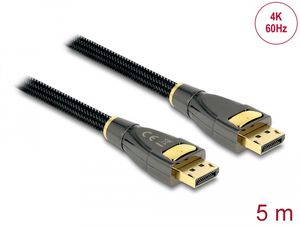Delock DisplayPort 1.2-kabel hane till DisplayPort-hane 4K 60 Hz 5m Premium