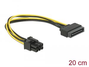 Delock strømkabel SATA 15-bens til 6-bens PCI Express