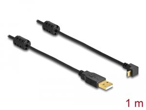 Delock USB-A-kabel hane till USB micro-B-hane vinklad 90° upp/ner