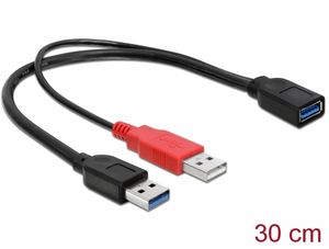 Delock USB 5 Gbps kabel USB-A han + USB-A han til USB 5 Gbps USB-A hun